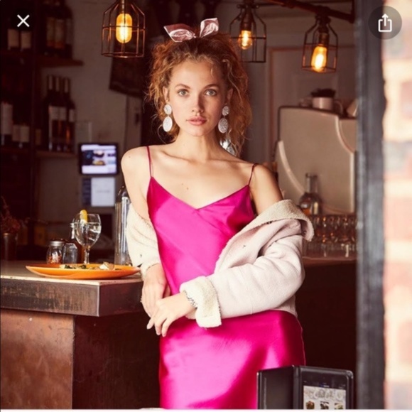 NWT DANNIJO 100% Silk Ruched Side Slip Dress - Picture 9 of 16